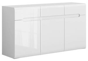 Comoda AZTECA TRIO, alb, 150x41x84 cm