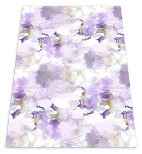Protectie podea birou Flori violete acuarela