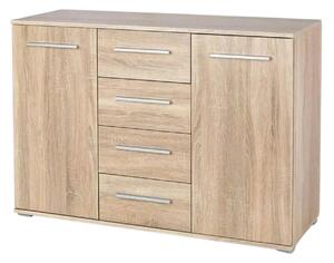 Comoda Lima KM4, stejar sonoma, PAL, 116x40x82 cm
