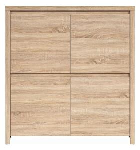 Comoda KASPIAN KOM4D, stejar sonoma, PAL melaminat, 105x41x113 cm