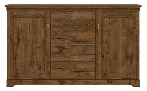 Comoda PATRAS KOM2D4S, stejar april, PAL, 153x45x93 cm