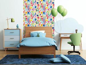 Tapet vlies de lux flori colorate pentru copii