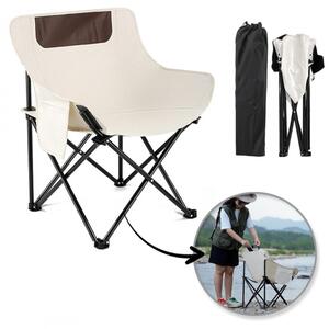 Scaun de camping pliabil TRAIL, crem