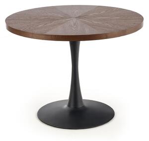 Masă Houston 894Negru, Nuca, 8cm, Furnir din lemn natural, MDF, Metal