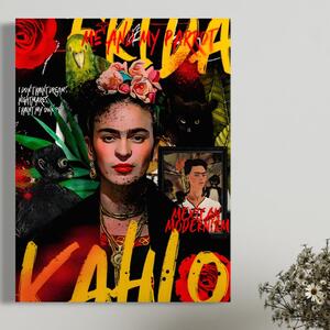 Tablou Canvas Premium LuxCanva® C1130, Frida Kahlo The Artist , Culori, Painter, Women, Pop Art, Living Room, Dining Room, Relaxare, Culori Vibrante