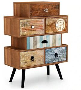 Comoda MEZO KM2, multicolor, PAL/metal, 63x29x85 cm