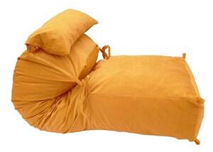 Fotoliu Yoga XL si Perna, Material Textil - Terracotta Orange