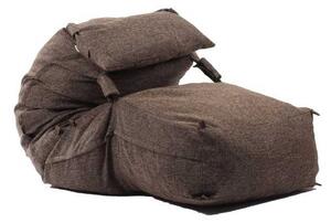 Fotoliu Yoga XL si Perna, Material Textil - Mocha Latte