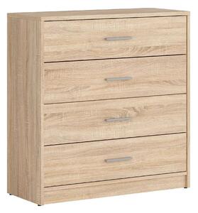 Comoda NEPO PLUS, stejar sonoma, PAL laminat, cu 4 sertare, 80x34x84 c