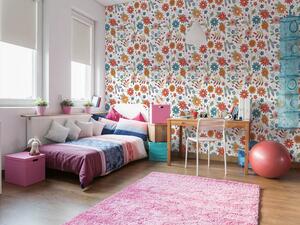 Tapet vlies de lux flori colorate pentru copii