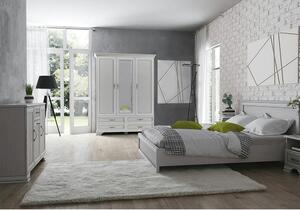 Mobilier dormitor clasic TIFFANY II, grej, PAL laminat, 5 piese