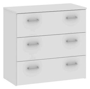 Comoda GARBO 3, alb, PAL melaminat, 74x36x70 cm