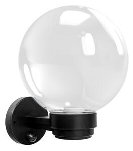 Brilagi - Aplică de exterior HARBOR cu senzor, 1xE27/40W/230V, IP33, negru/transparent