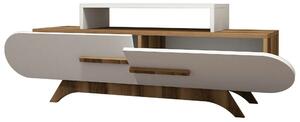 Comoda TV ROSE, nuc/alb, PAL melaminat, 145x37x50 cm