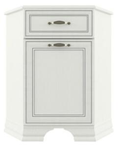 Comoda de colt TIFFANY, alb vintage, PAL, 58x58x90 cm