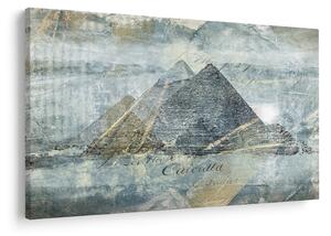 Tablou - Piramide în filtru albastru (90x60 cm)
