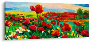 Tablou - Câmp cu maci (120x50 cm)
