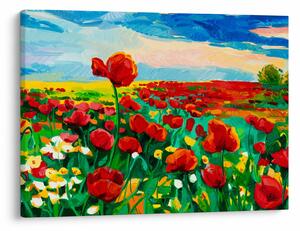 Tablou - Câmp cu maci (70x50 cm)