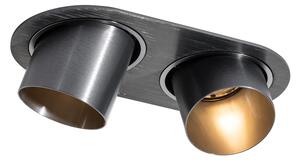 Spot integrat rotund, metal gri-antracit, GU10, 50 mm, 2 lumini - Installa