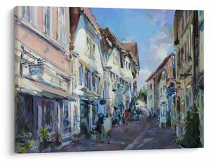 Tablou - Strada orașului vechi, pictură acrilică (70x50 cm)