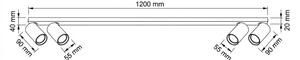 Brilagi - Spot SELE LONG 4xGU10/30W/230V bej