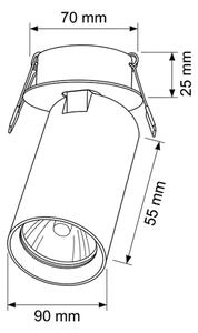 Brilagi - Lampă încastrată SELE 1xGU10/30W/230V neagră
