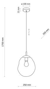 Brilagi - Pendul pe cablu VULCANO 1xE27/15W/230V maro/bej fumuriu