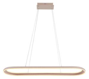 Lustră LED CASHMERE pe cablu, 80 W, 230 V, 30 x 100 cm, bej