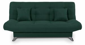 Canapea extensibilă Boston 608, Spațiu de depozitare, Verde, 89x192x89cm, 58 kg, Picioare: Metal