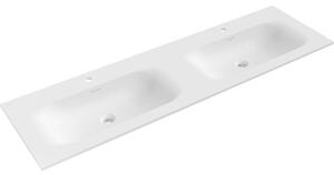 Mexen Vela, chiuvetă dublă pentru instalare încastrată 161 x 46,5 cm, alb mat, 25231601D