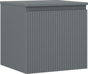 Mexen Rivel, mobilier de baie 50 cm cu blat, 1 sertar, canelat, grafit mat - 91A20-05047-1-BFC66