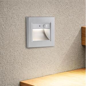 Brilagi - Lampă LED pentru scări STEP LIGHT cu senzor, 1,5 W, 230 V, IP44, argintiu