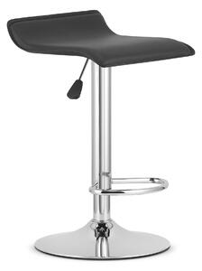 Scaun Bar Frovas Piele Ecologica Negru, Baza Cromata