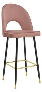 Scaun Bar Cartiso Catifea Roz