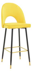 Scaun Bar Cartiso Catifea Galben