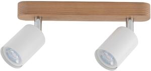 TK Lighting Top lampă de tavan 2x10 W alb-crom-lemn 3295