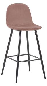 Scaun Bar Freya Catifea Roz
