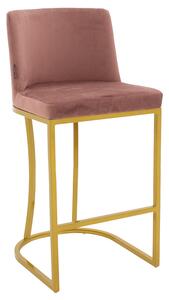 Scaun Bar Irman Catifea Roz