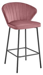 Scaun Bar Kors Catifea Roz