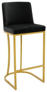 Scaun Bar Irman Catifea Negru