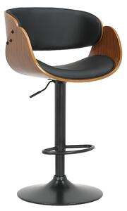 Scaun Bar Harddey Piele Ecologica Negru