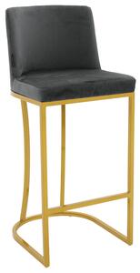 Scaun Bar Irman Catifea Gri