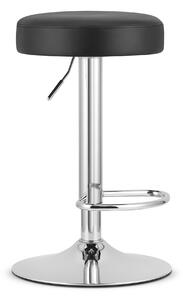 Scaun Bar Roffas Piele Ecologica Negru, Baza Crom