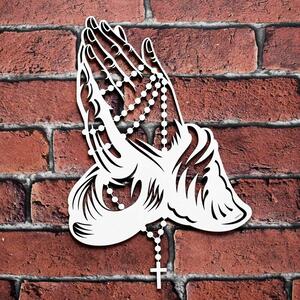 DUBLEZ | Decorațiune din lemn pentru perete - Mâini în rugăciune