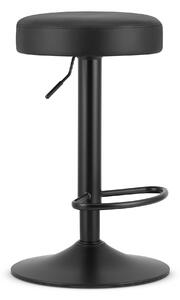Scaun Bar Roffas Piele Ecologica Negru, Baza Neagra