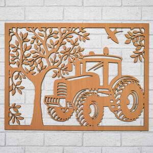 DUBLEZ | Tablou din lemn pentru perete - Tractor