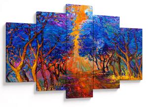 Tablou - Coroane de copac de toamnă, impresionism modern (150x105 cm)