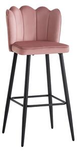 Scaun Bar Vligo Catifea Roz