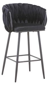 Scaun Bar Voletty Catifea Negru
