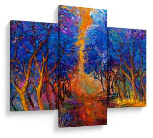 Tablou - Coroane de copac de toamnă, impresionism modern (90x60 cm)